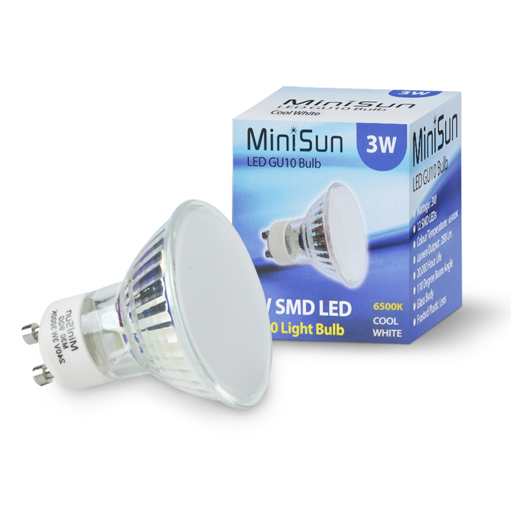 MiniSun GU10 3W LED Bulb in Cool White