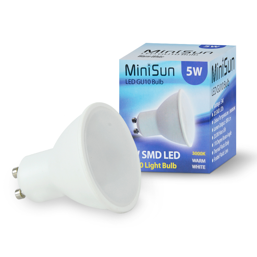 MiniSun GU10 5W LED Bulb in Warm White