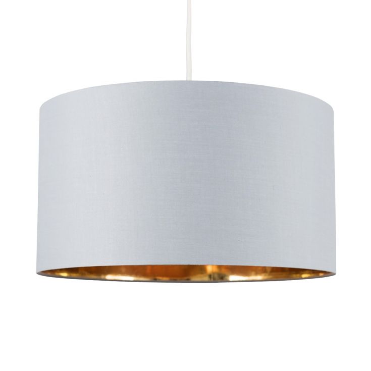 MiniSun XL Modern Black & Gold Cylinder Ceiling Pendant/Table Lamp Drum Light Shade 