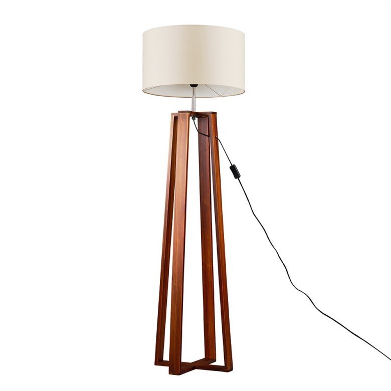 Beltane Dark Wood Floor Lamp Xl Reni, Are Halogen Floor Lamps Safe